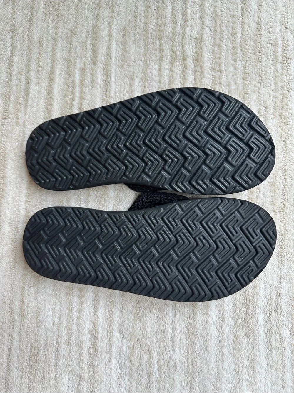 Teva Terrain Black Black Quilted Straps Flip Flops Sandals Womens Size 9